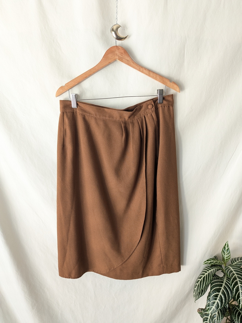 Worthington Brown Wrap Midi Skirt